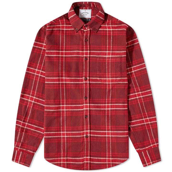 Photo: Portuguese Flannel Redish Button Down Check Shirt