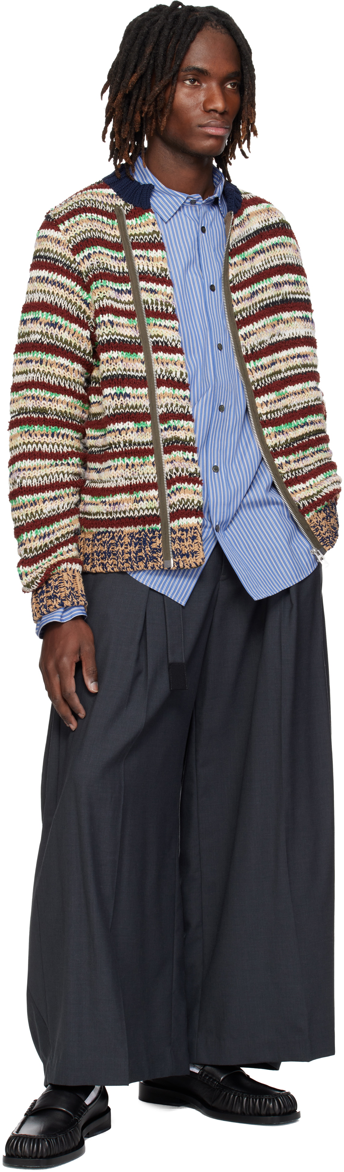 sacai Multicolor Mix Knit Blouson Cardigan Sacai