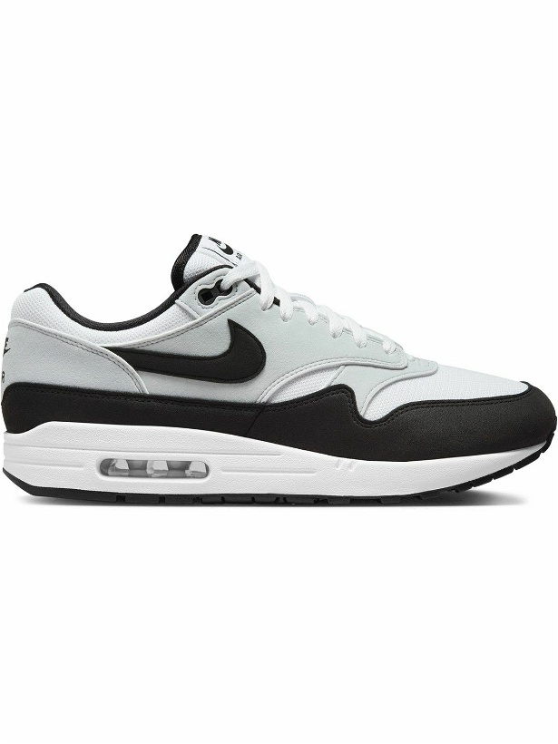 Photo: Nike - Air Max 1 Suede, Mesh and Leather Sneakers - Black