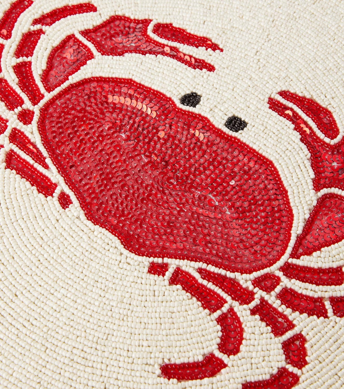 Les-Ottomans Crab set of 2 beaded placemats