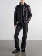 TOTEME - Distressed Leather Jacket - Black