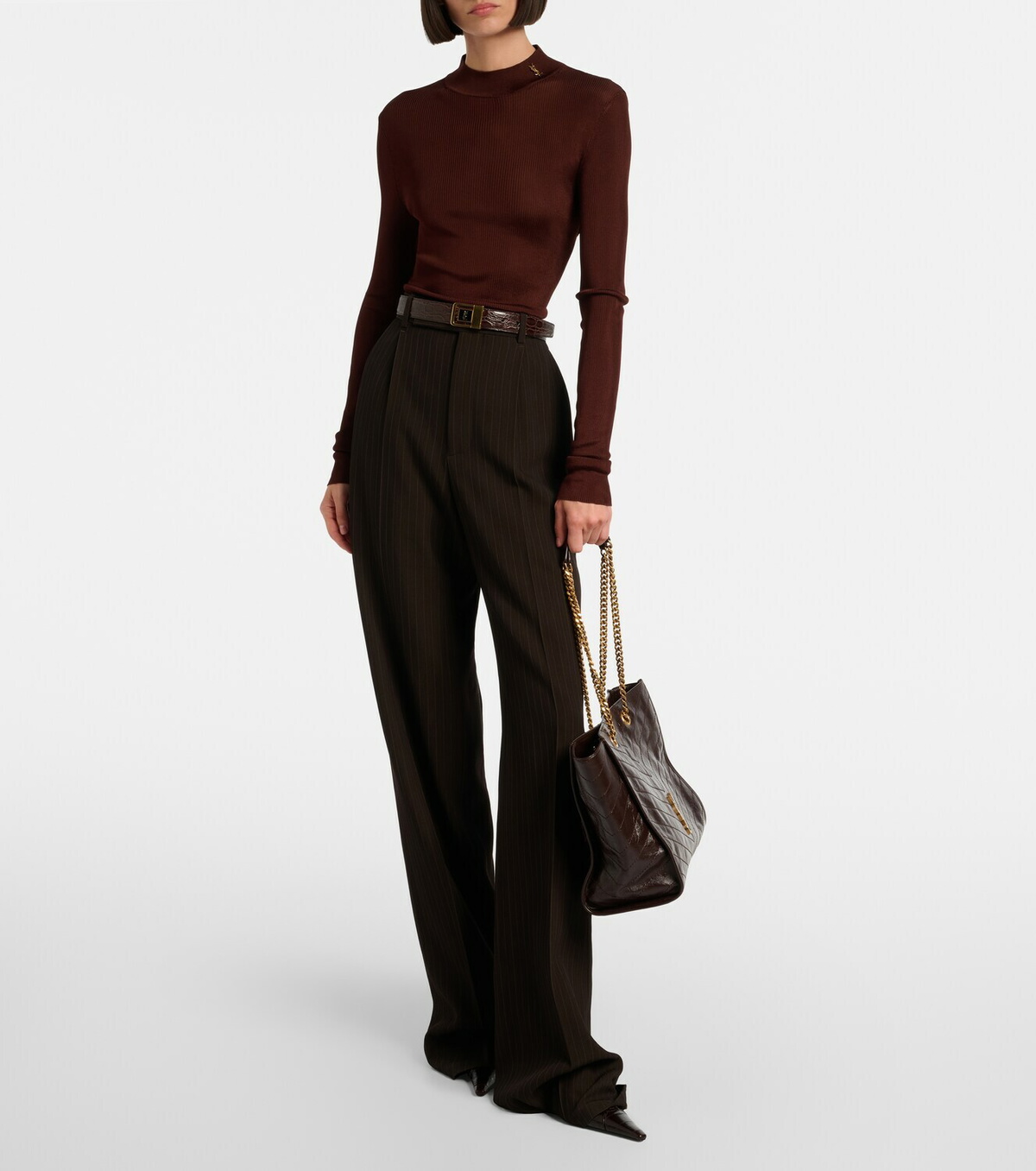 Saint Laurent Niki East West Large leather tote bag