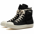 Rick Owens DRKSHDW Men's Cargo Sneakers in Black/Milk