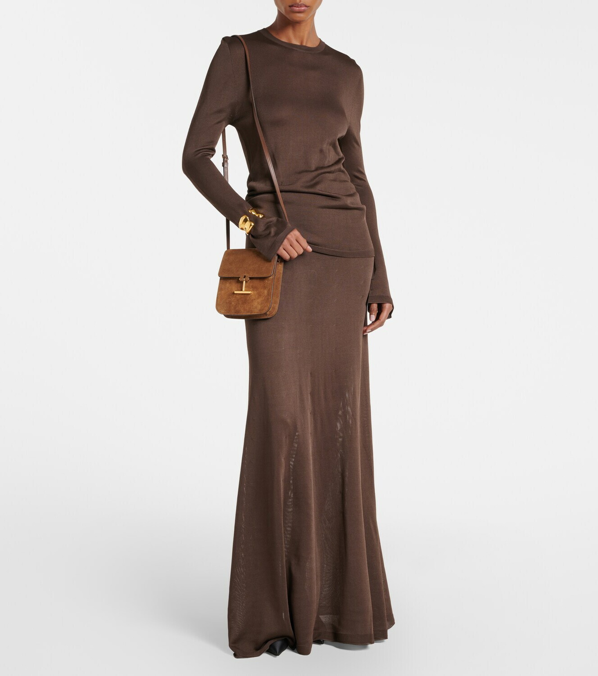 Tom Ford Tara Mini suede crossbody bag