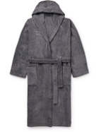Schiesser - Essentials Cotton-Terry Hooded Robe - Gray