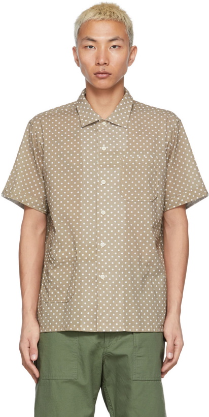 Photo: Engineered Garments Khaki Polka Dot Shirt