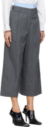 Juun.J Gray Double Waisted Tucked Trousers