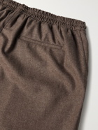 De Bonne Facture - Wool-Flannel Drawstring Trousers - Brown