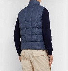 Canali - Quilted Super 120s Wool Down Gilet - Blue