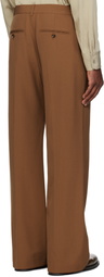 RECTO Tan Signature RC Flared Trousers