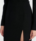 Alessandra Rich Wool-blend twill bouclé maxi skirt