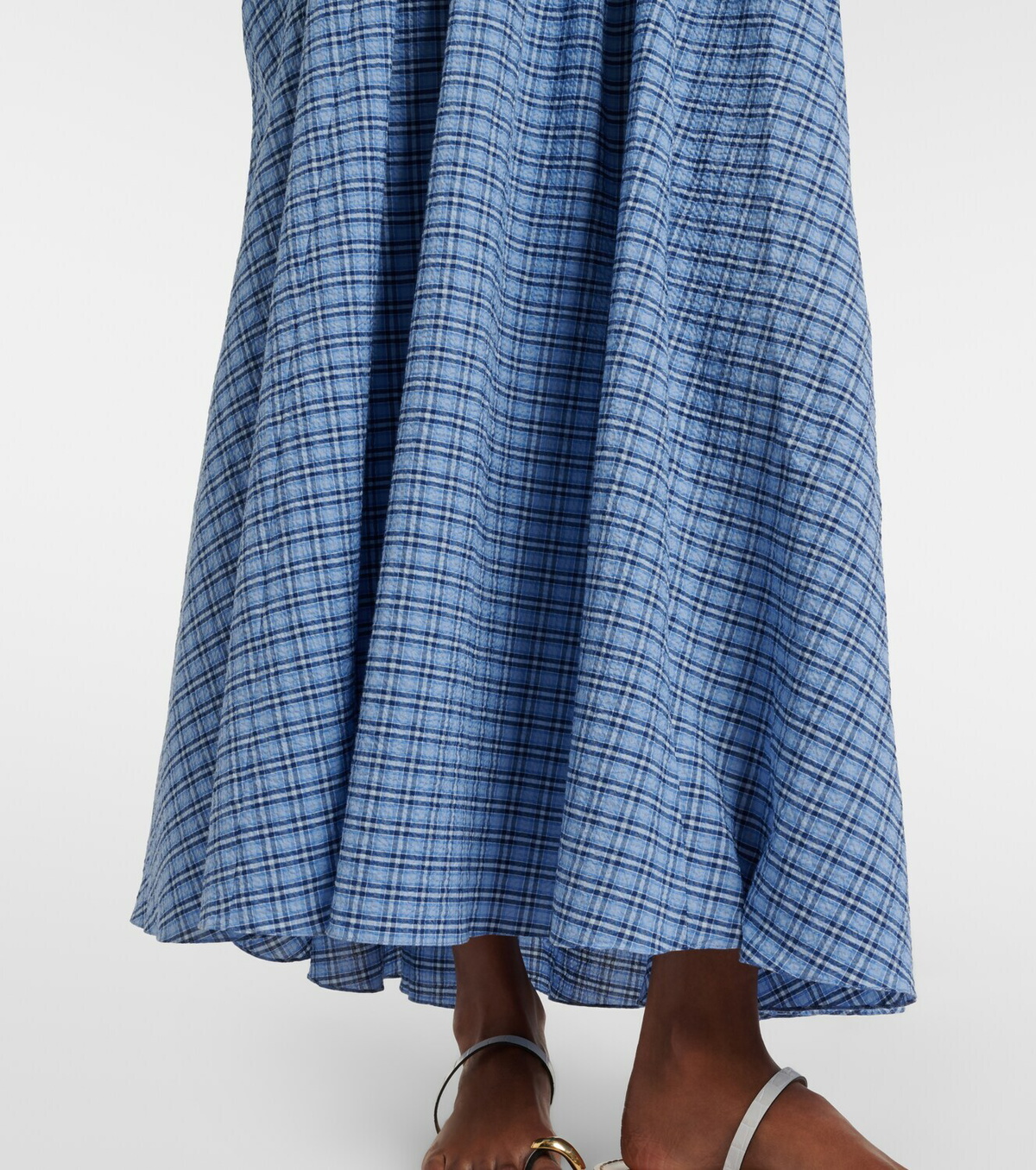 Faithfull Edessa checked cotton maxi dress