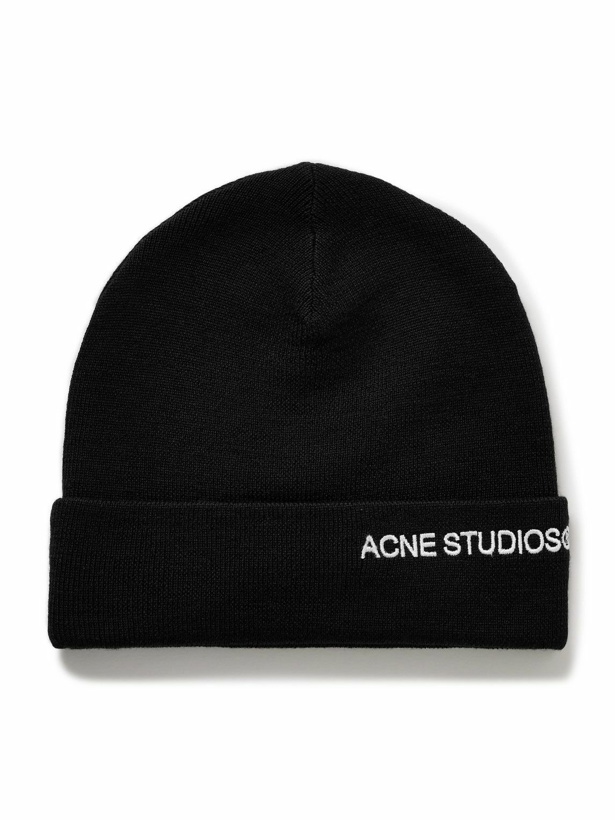 Photo: Acne Studios - Logo-Embroidered Wool-Blend Beanie