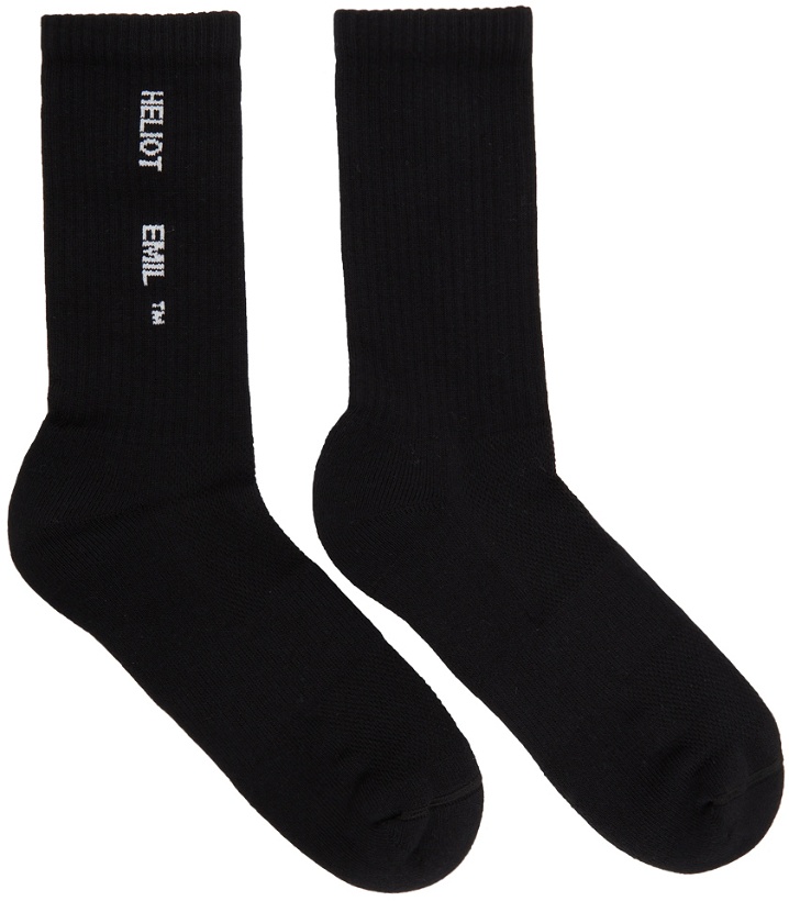 Photo: HELIOT EMIL Black Logo Socks