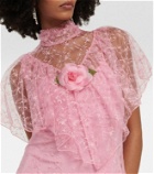 Rodarte Floral-appliqué lace maxi dress