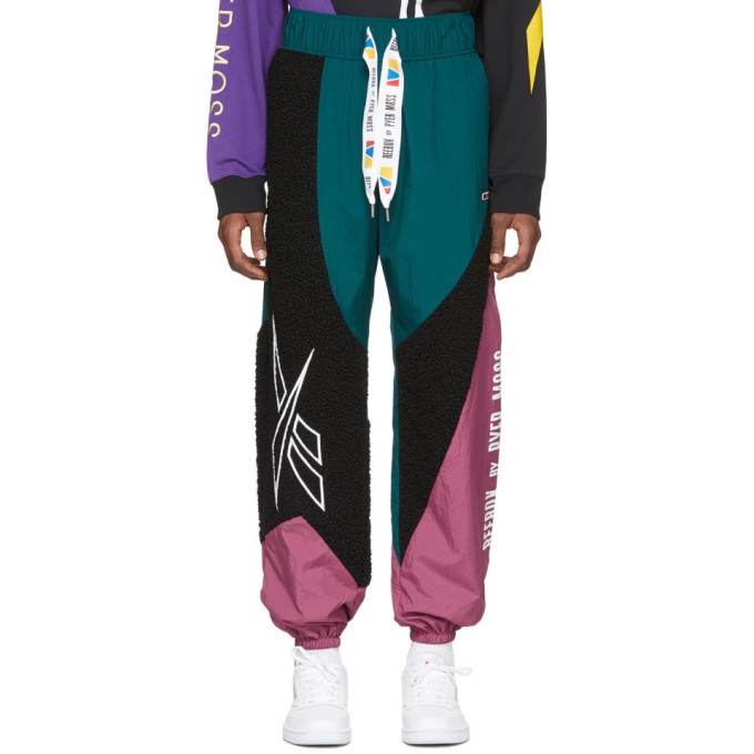 Photo: Reebok by Pyer Moss Black and Green Collection 3 Sherpa Track Pants