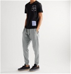 MCQ - Tapered Appliquéd Mélange Loopback Cotton-Jersey Sweatpants - Gray