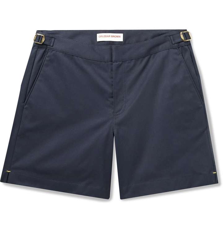 Photo: ORLEBAR BROWN - Bulldog Cotton-Blend Twill Shorts - Blue