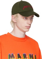 Marni Khaki Embroidered Cap