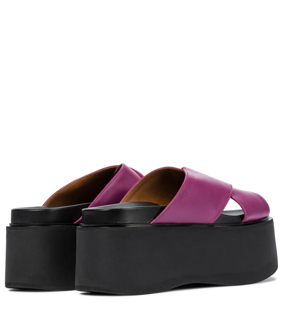 Marni Leather platform slides Marni