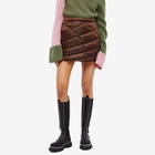 Daniëlle Cathari Women's x Woolrich Quilted Mini Skirt in Chocolate Brown