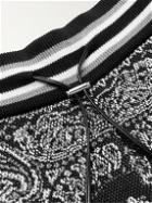 AMIRI - Tapered Bandana-Jacquard Cotton and Cashmere-Blend Sweatpants - Black