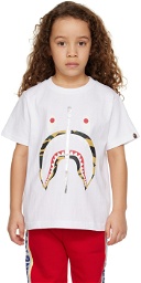 BAPE Kids White Camo Shark T-Shirt