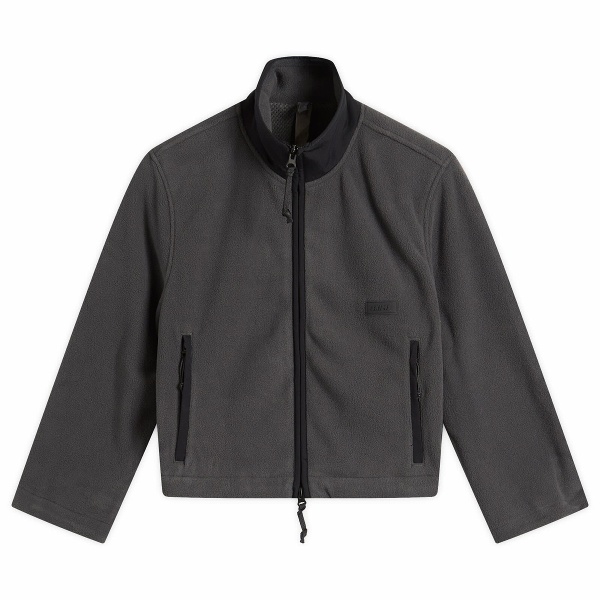 SKIMS Women's Fleece Lounge Shrunken Zip Up Jacket in Ash