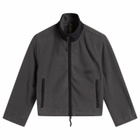SKIMS Women's Fleece Lounge Shrunken Zip Up Jacket in Ash