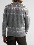 Altea - Fair Isle Brushed Jacquard-Knit Sweater - Gray