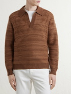 Canali - Wool and Cashmere-Blend Polo Sweater - Brown