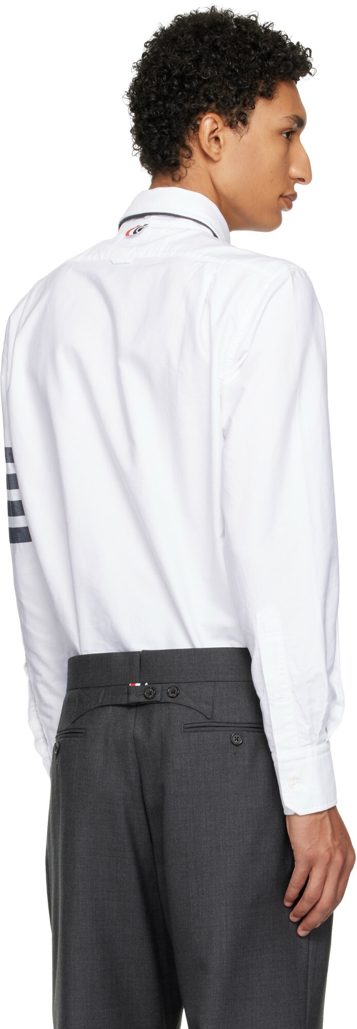 Thom Browne White Oxford 4-Bar Shirt
