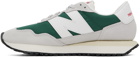New Balance Gray & Green 237 Sneakers