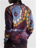 11.11/eleven eleven - Bandhani-Dyed Organic Cotton-Jersey Sweatshirt - Burgundy