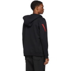 Valentino Black and Red Logo Hoodie