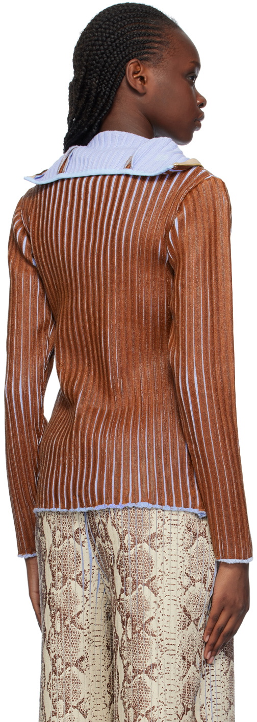 Stanley Raffington SSENSE Exclusive Brown & Blue Sweater