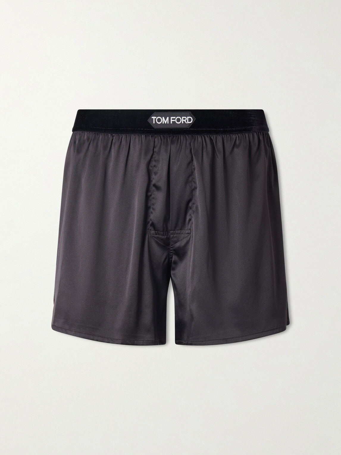 TOM FORD - Silk-Blend Satin Boxer Briefs - Black