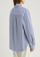 Matteau Striped Cotton Shirt Blue