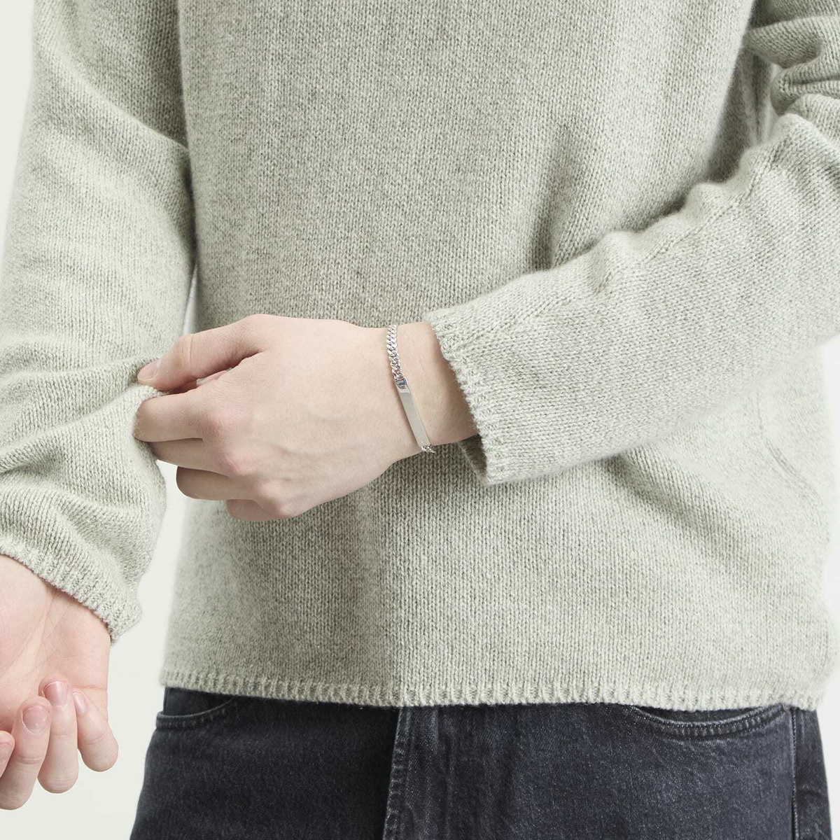 Tom Wood ID Bracelet in Silver