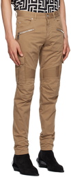 Balmain Beige Paneled Cargo Pants