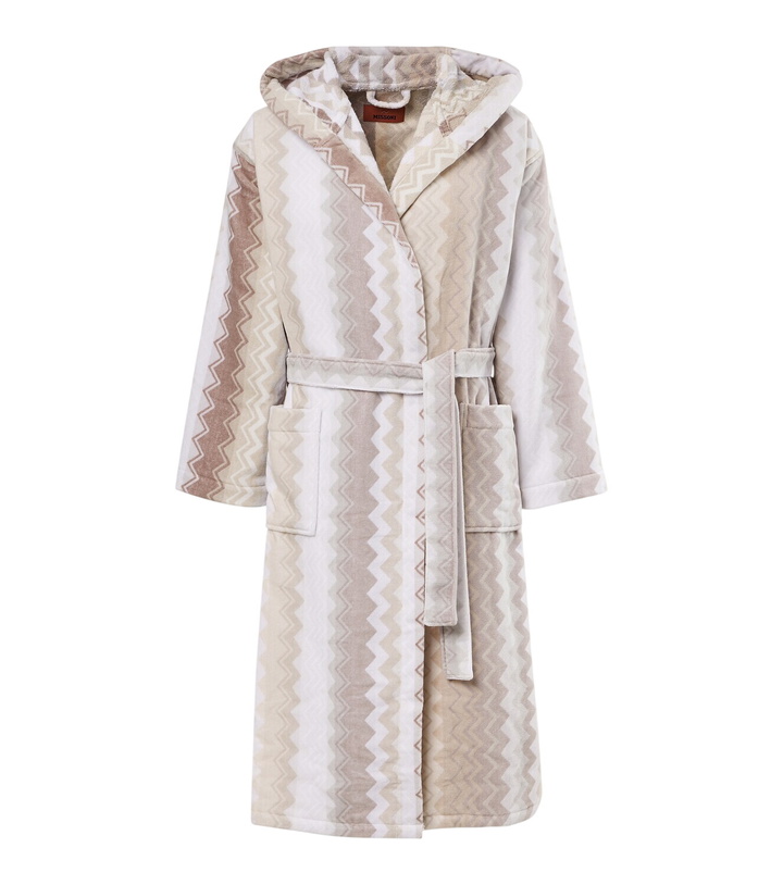 Photo: Missoni Giacomo Zigzag cotton terry bathrobe