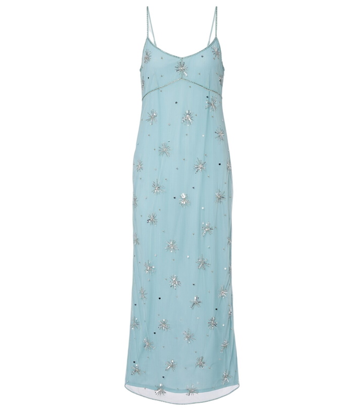 Photo: Staud Elsa embellished midi dress