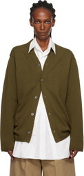 Comme des Garçons Homme Plus Khaki Cotton Jersey Cardigan