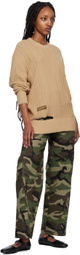 Commission Tan Cutout Sweater