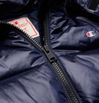 CHAMPION - Hooded Quilted Nylon Jacket - Blue