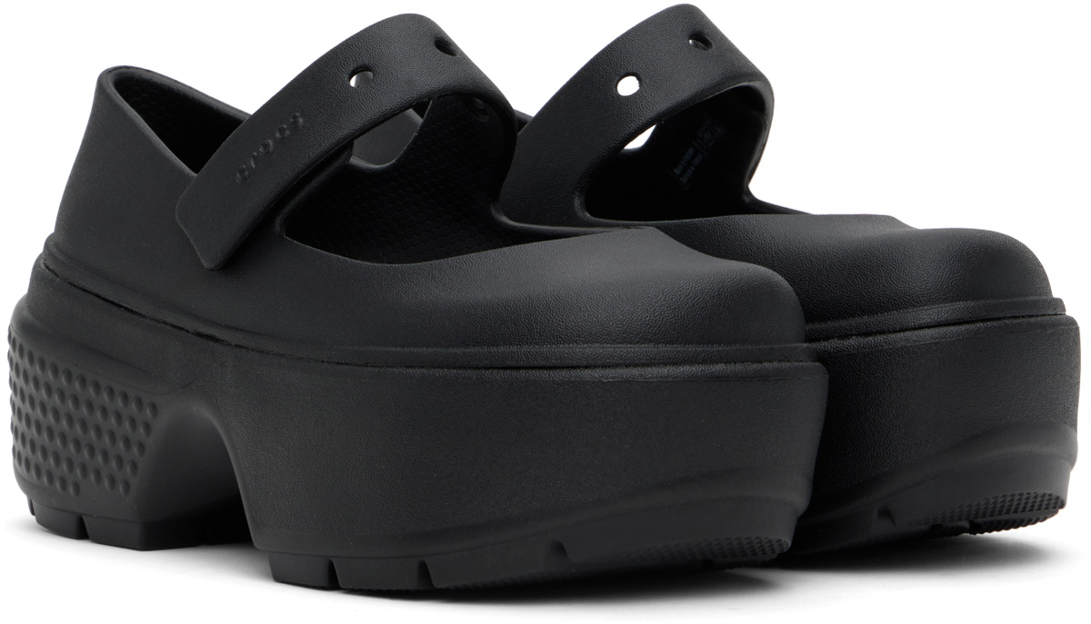 Crocs Black Stomp Mary Jane Slip-On Loafers Crocs