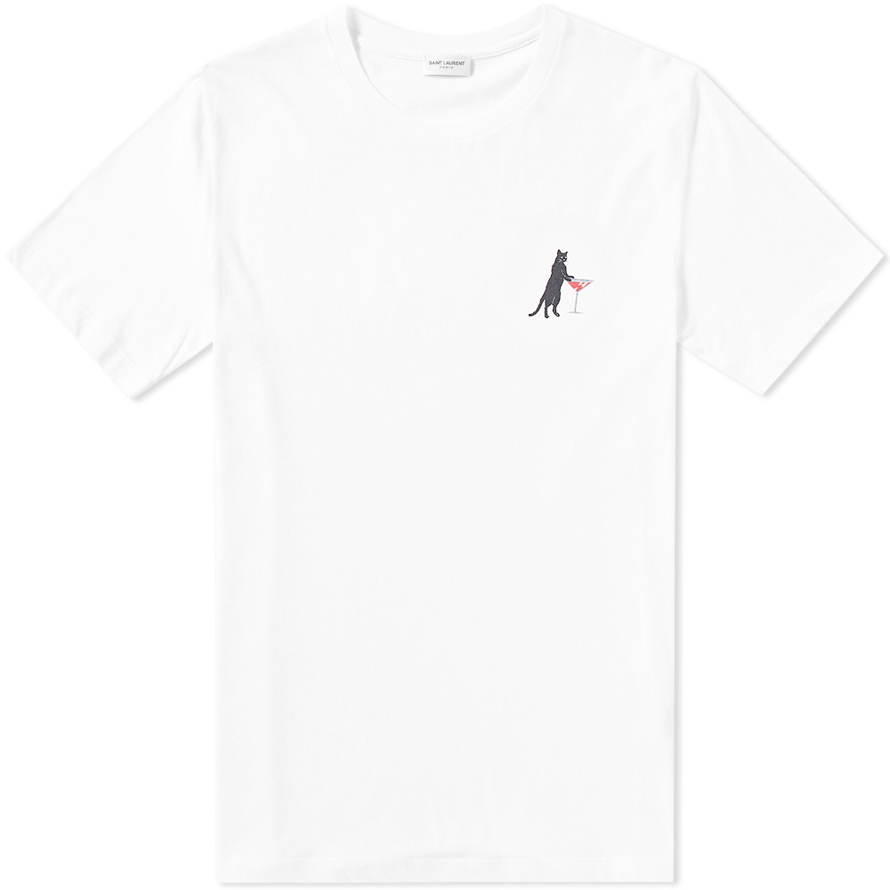 Saint Laurent Cocktail Cat Tee Saint Laurent