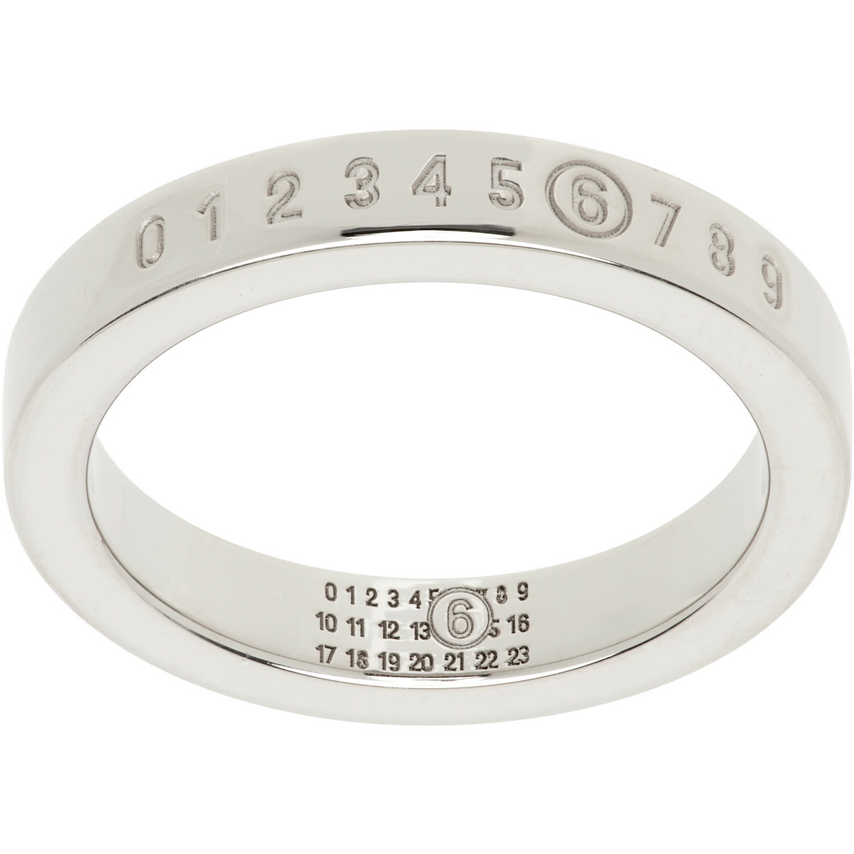 MM6 Maison Margiela Numeric Minimal Signature Ring