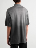 Alexander McQueen - Logo-Embroidered Dégradé Cotton-Jersey Polo Shirt - Gray