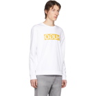 Hugo White Jersey Logo Sweatshirt